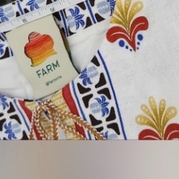 Farm Rio Off White Mary’s Titles Lenzig Mini Dress - Picture 5 of 5